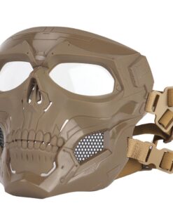 Skull Tactical Airsoft Masks Paintball Protective CS Full Face Mask Helmet DE