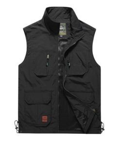 Men's Tactical Multi-Pocket Utility Vest – Breathable Mesh, Outdoor-Ready